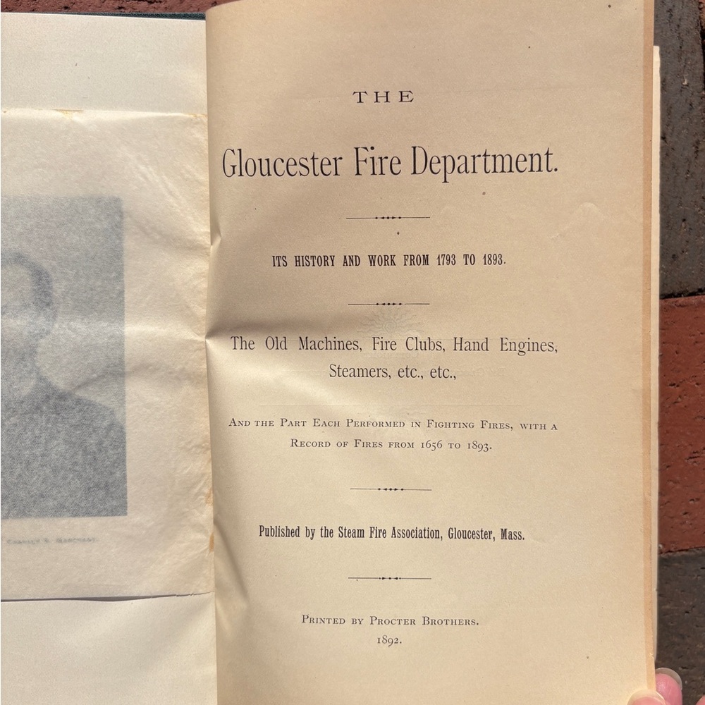 1892 The History of Gloucester Fire Department 1793-1893 Massachusetts MA Fires - Picture 3 of 15